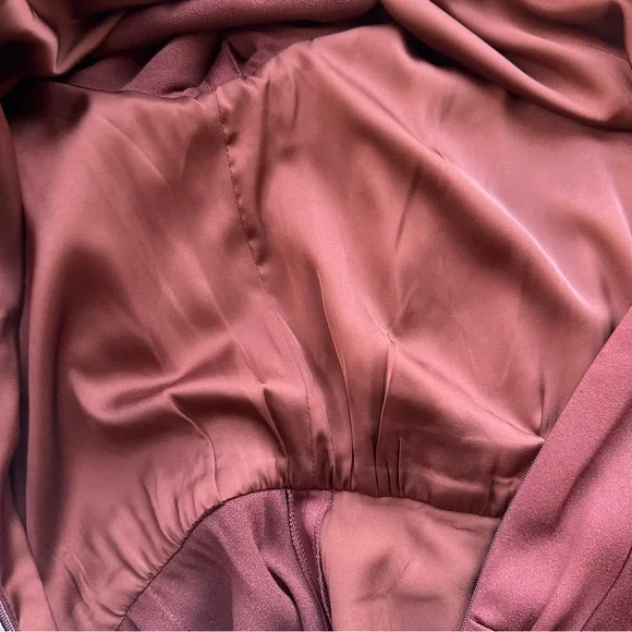 Veronica Beard Kavia Satin Jumpsuit in Clay Size 2 - Picture 10 of 16